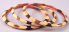 LG101 set three 60s lucite striped spacer bangles